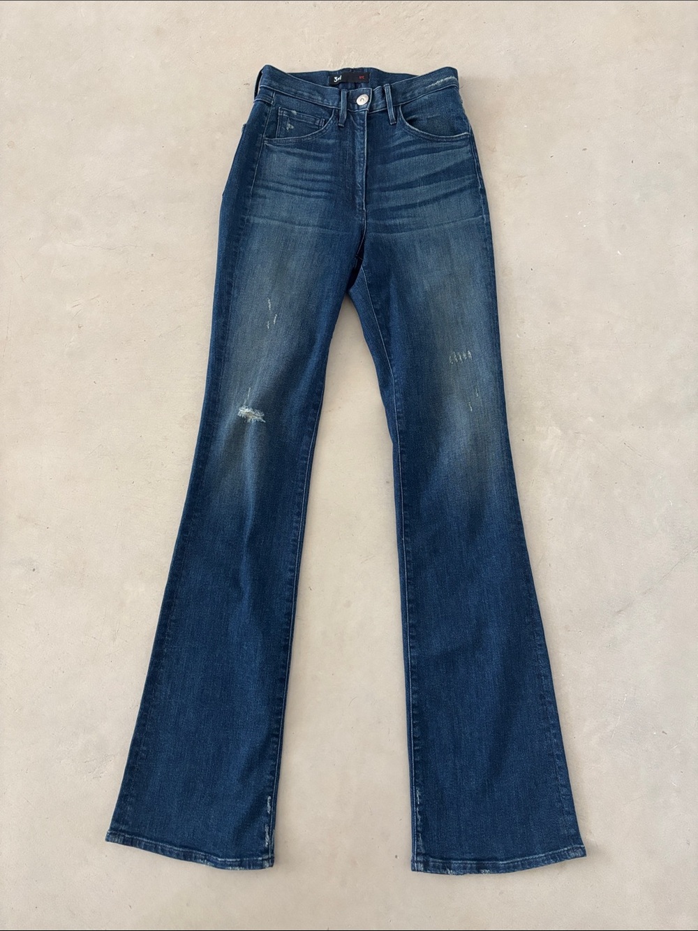 3x1 NYC Designer High-Rise Y2K Boot Cut Dark Distress… - Gem